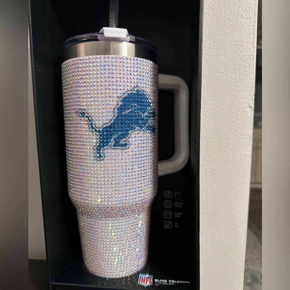 Detroit Lions Bling Tumbler